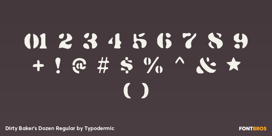 Dirty Baker's Dozen Regular Font Poster #4