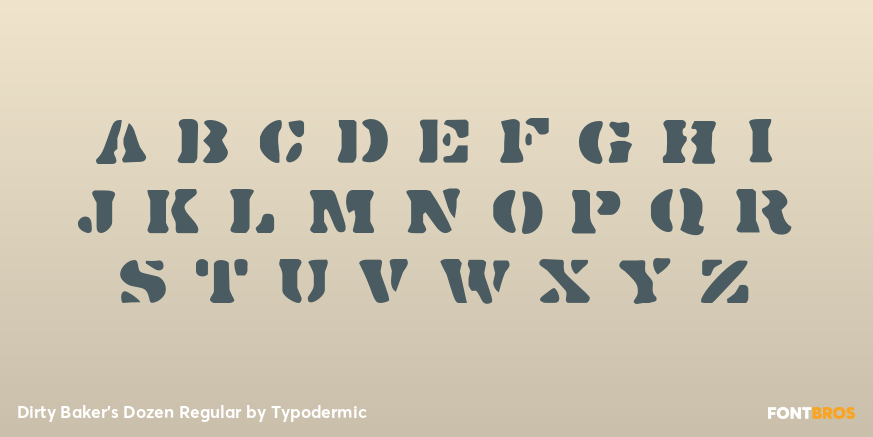 Dirty Baker's Dozen Regular Font Poster #1