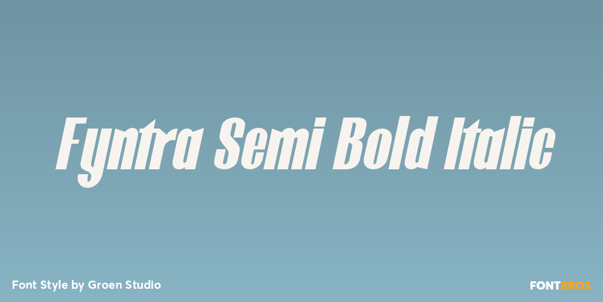 Fyntra Semi Bold Italic Poster