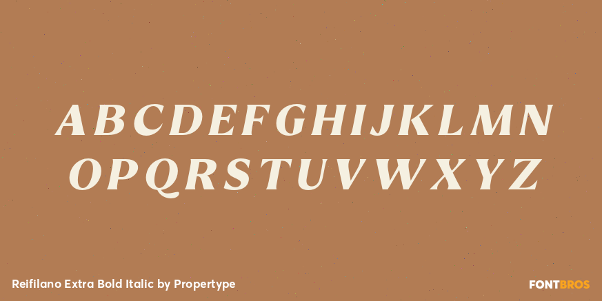 Reifilano Extra Bold Italic Font Poster #2