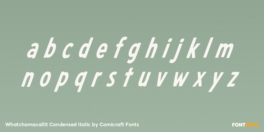 Whatchamacallit Condensed Italic Font Poster #3
