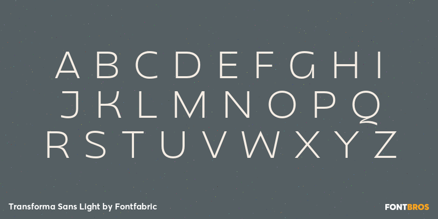 Transforma Sans Light Font Poster #2