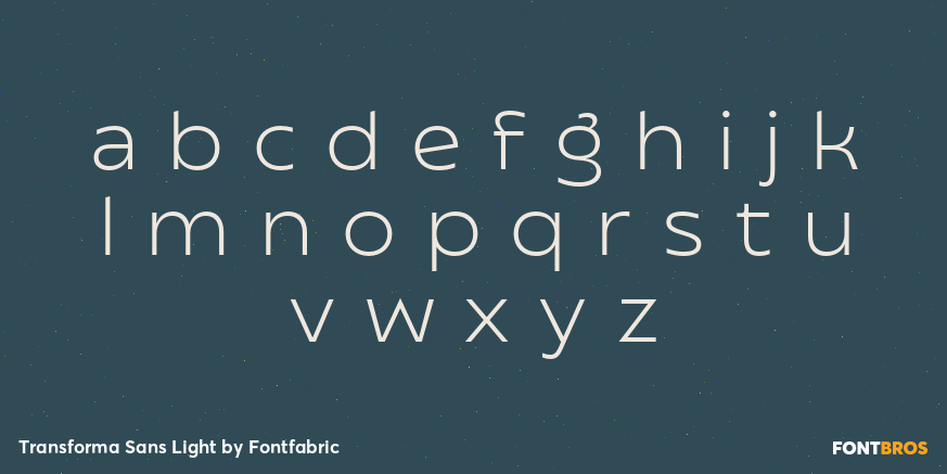 Transforma Sans Light Font Poster #3