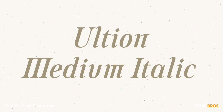 Ultion Medium Italic Poster
