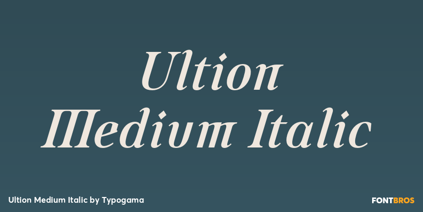 Ultion Medium Italic Poster