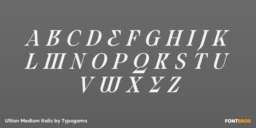 Ultion Medium Italic Font Poster #2