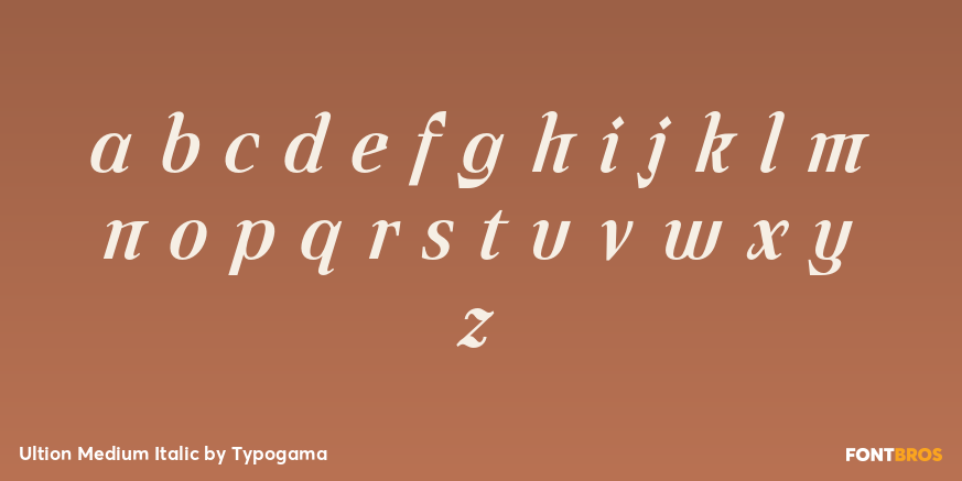 Ultion Medium Italic Font Poster #3