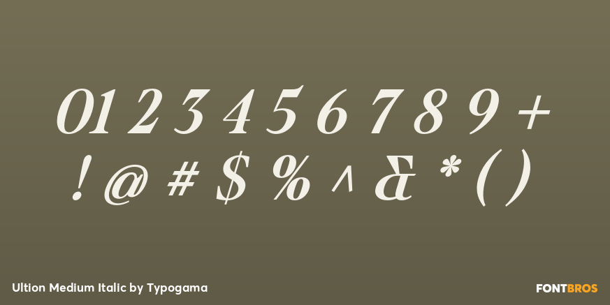 Ultion Medium Italic Font Poster #4