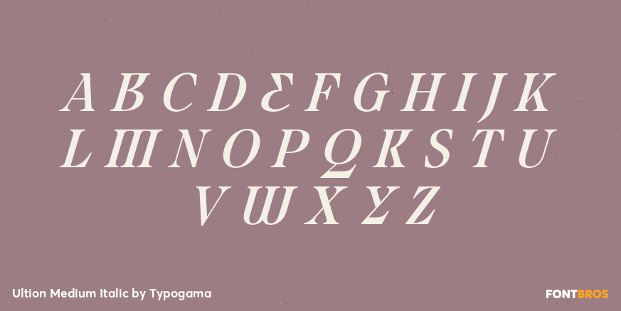 Ultion Medium Italic Font Poster #1
