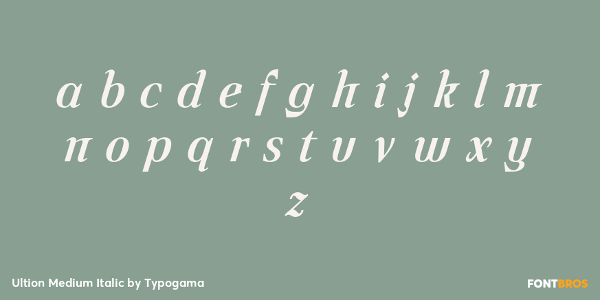 Ultion Medium Italic Font Poster #1