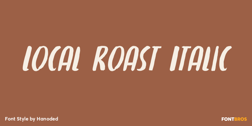 Local Roast Italic Font Poster #1