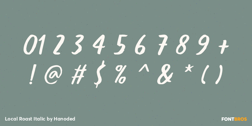 Local Roast Italic Font Poster #4