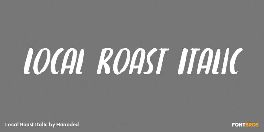 Local Roast Italic Font Poster #1