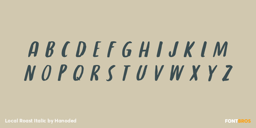 Local Roast Italic Font Poster #2
