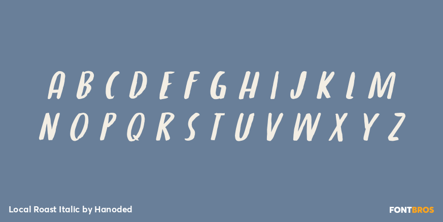 Local Roast Italic Font Poster #3