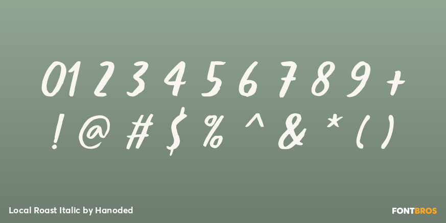 Local Roast Italic Font Poster #4