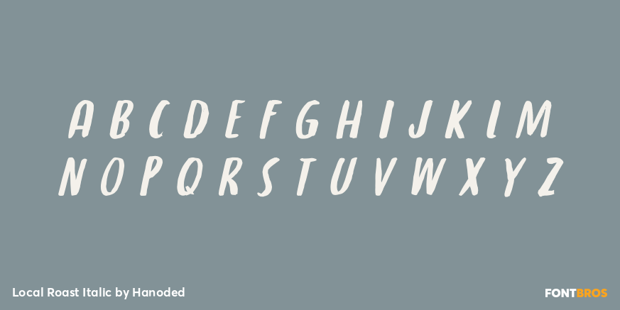 Local Roast Italic Font Poster #2