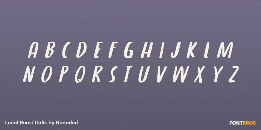 Local Roast Italic Font Poster #3