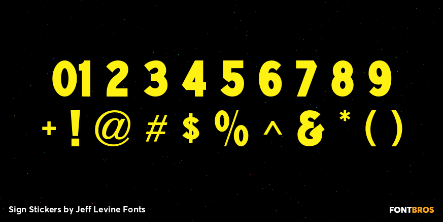 Sign Stickers Font Poster #4