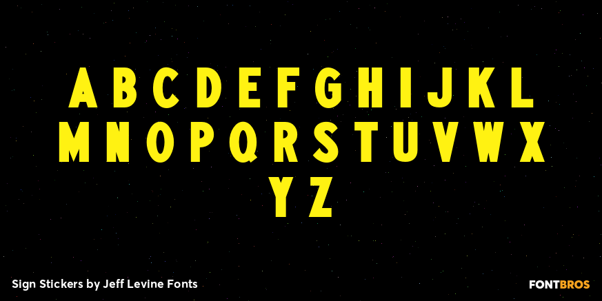 Sign Stickers Font Poster #2