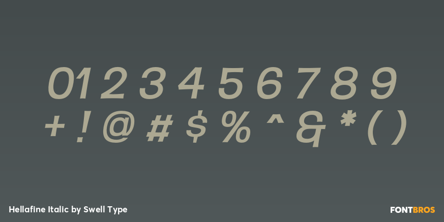 Hellafine Italic Font Poster #4