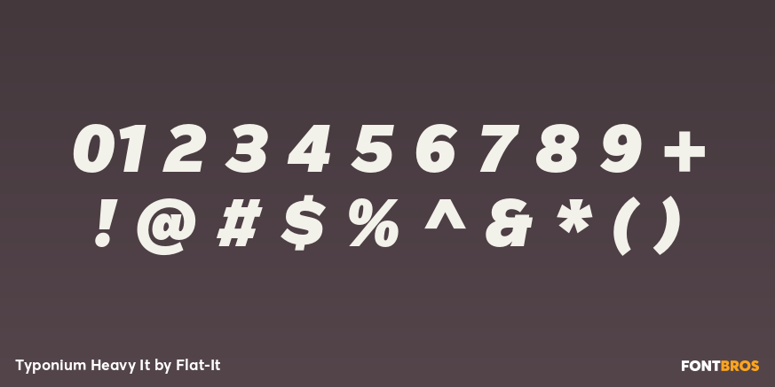 Typonium Heavy It Font Poster #4