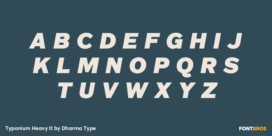Typonium Heavy It Font Poster #2