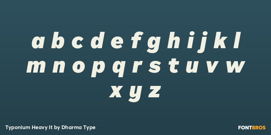 Typonium Heavy It Font Poster #3