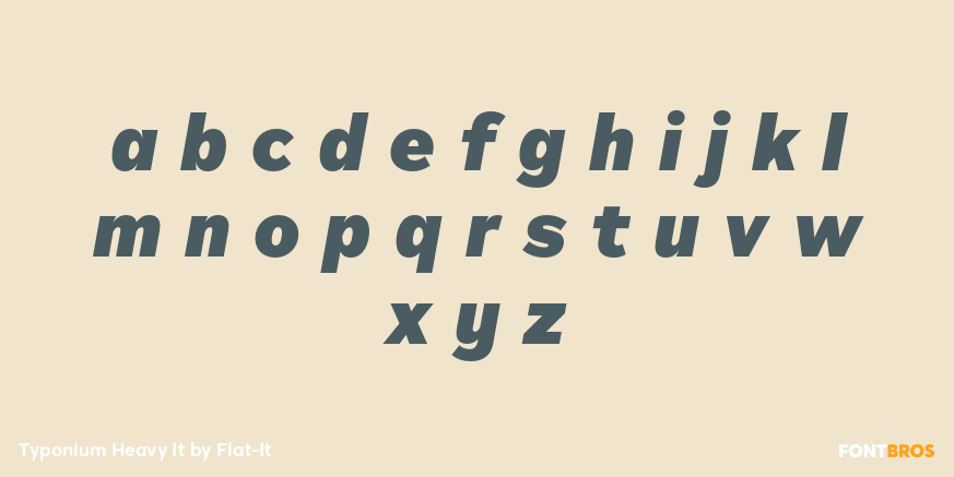 Typonium Heavy It Font Poster #3