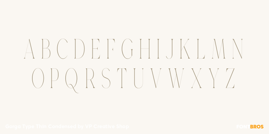 Gorga Type Thin Condensed Font Poster #2