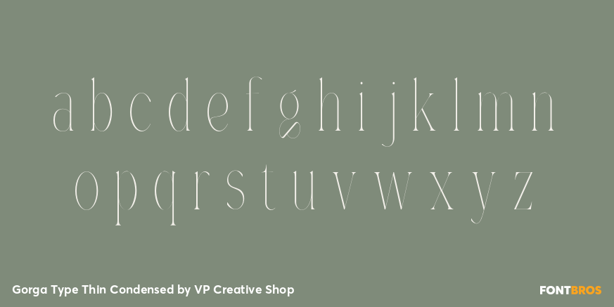 Gorga Type Thin Condensed Font Poster #3