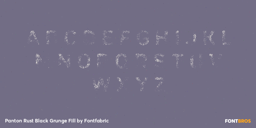 Panton Rust Black Grunge Fill Font Poster #2