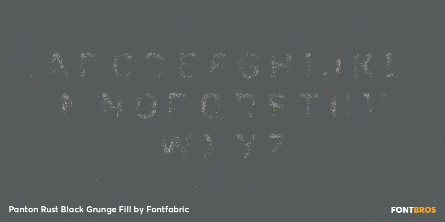 Panton Rust Black Grunge Fill Font Poster #3