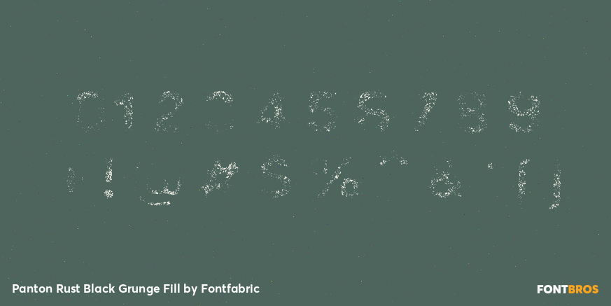 Panton Rust Black Grunge Fill Font Poster #4