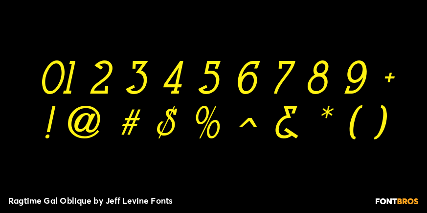 Ragtime Gal Oblique Font Poster #4