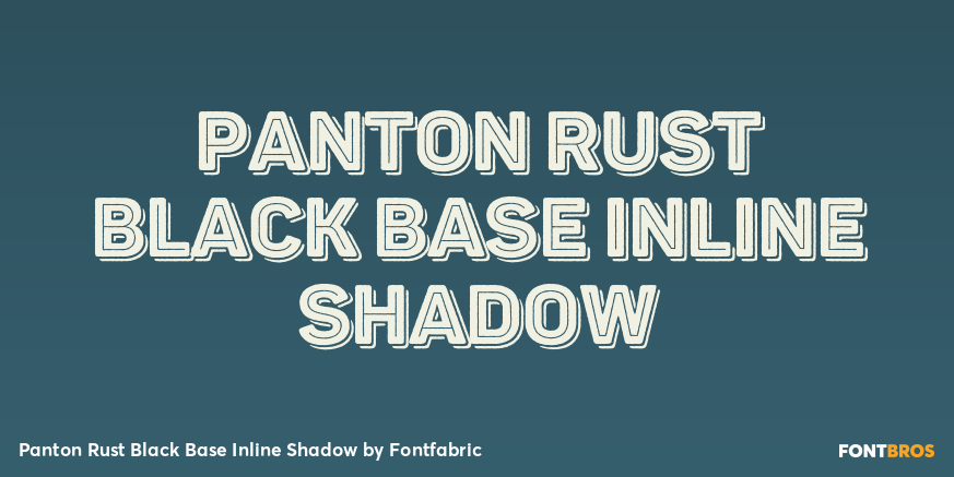 Panton Rust Black Base Inline Shadow Font Poster #1