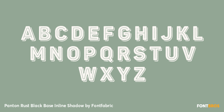 Panton Rust Black Base Inline Shadow Font Poster #2