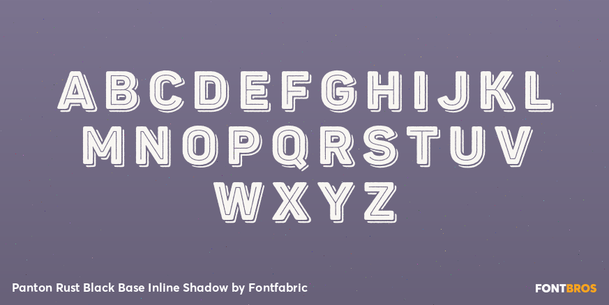 Panton Rust Black Base Inline Shadow Font Poster #3