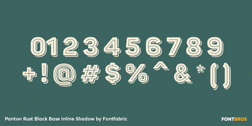 Panton Rust Black Base Inline Shadow Font Poster #4