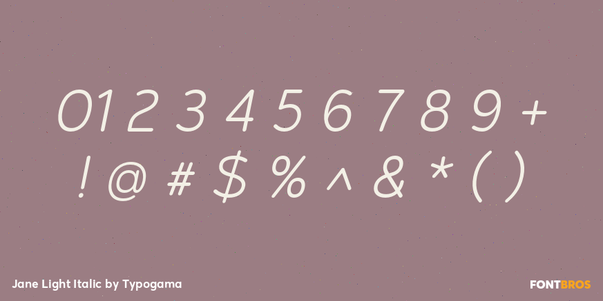 Jane Light Italic Font Poster #4