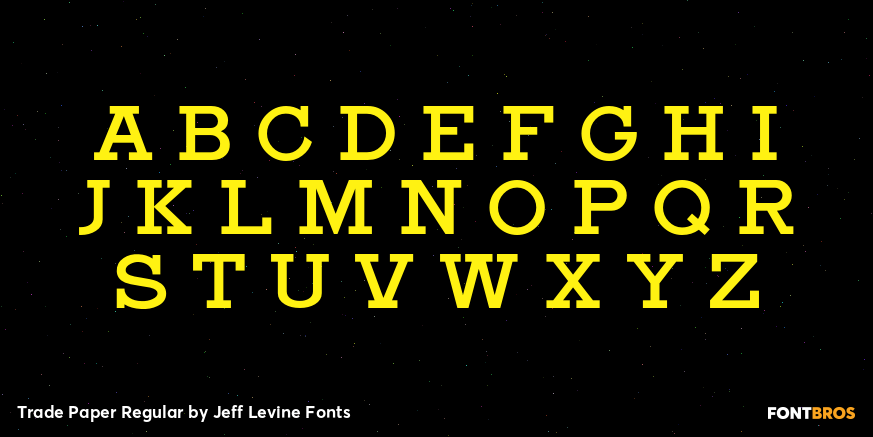 Trade Paper Regular Font Poster #3