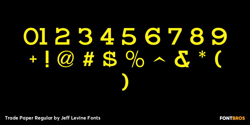 Trade Paper Regular Font Poster #4