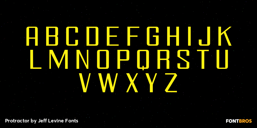 Protractor Font Poster #2