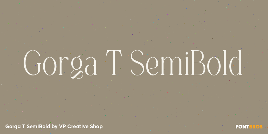 Gorga T SemiBold Font Poster #1