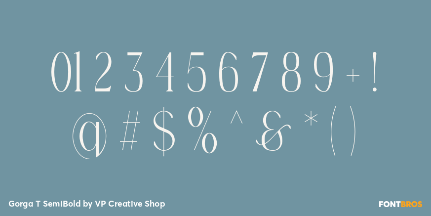 Gorga T SemiBold Font Poster #4