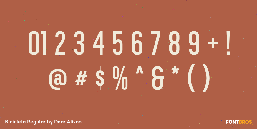 Bicicleta Regular Font Poster #1