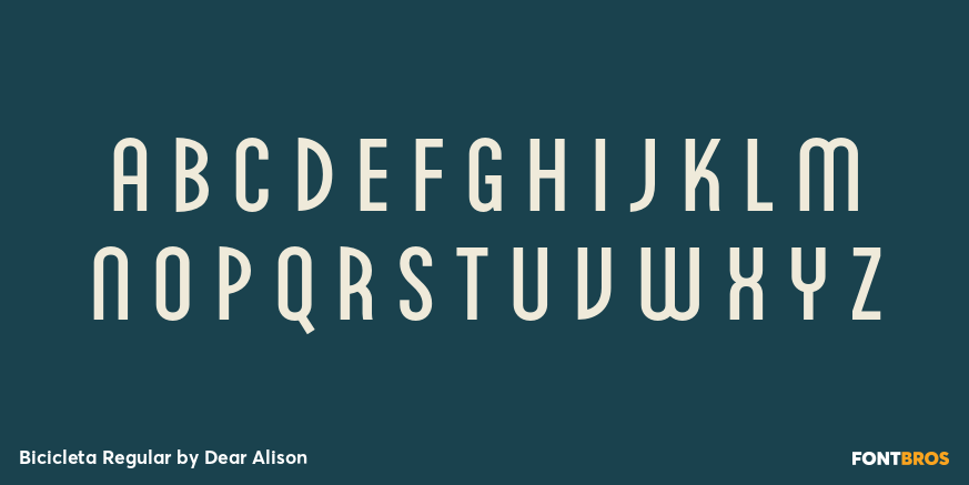 Bicicleta Regular Font Poster #1