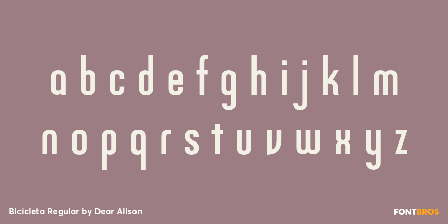 Bicicleta Regular Font Poster #1