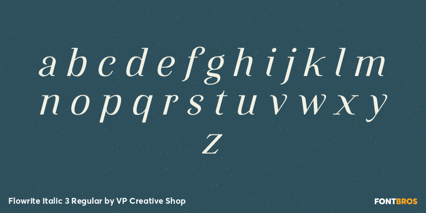 Flowrite Italic 3 Regular Font Poster #3