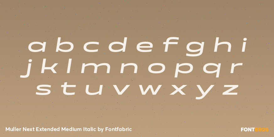 Muller Next Extended Medium Italic Font Poster #3